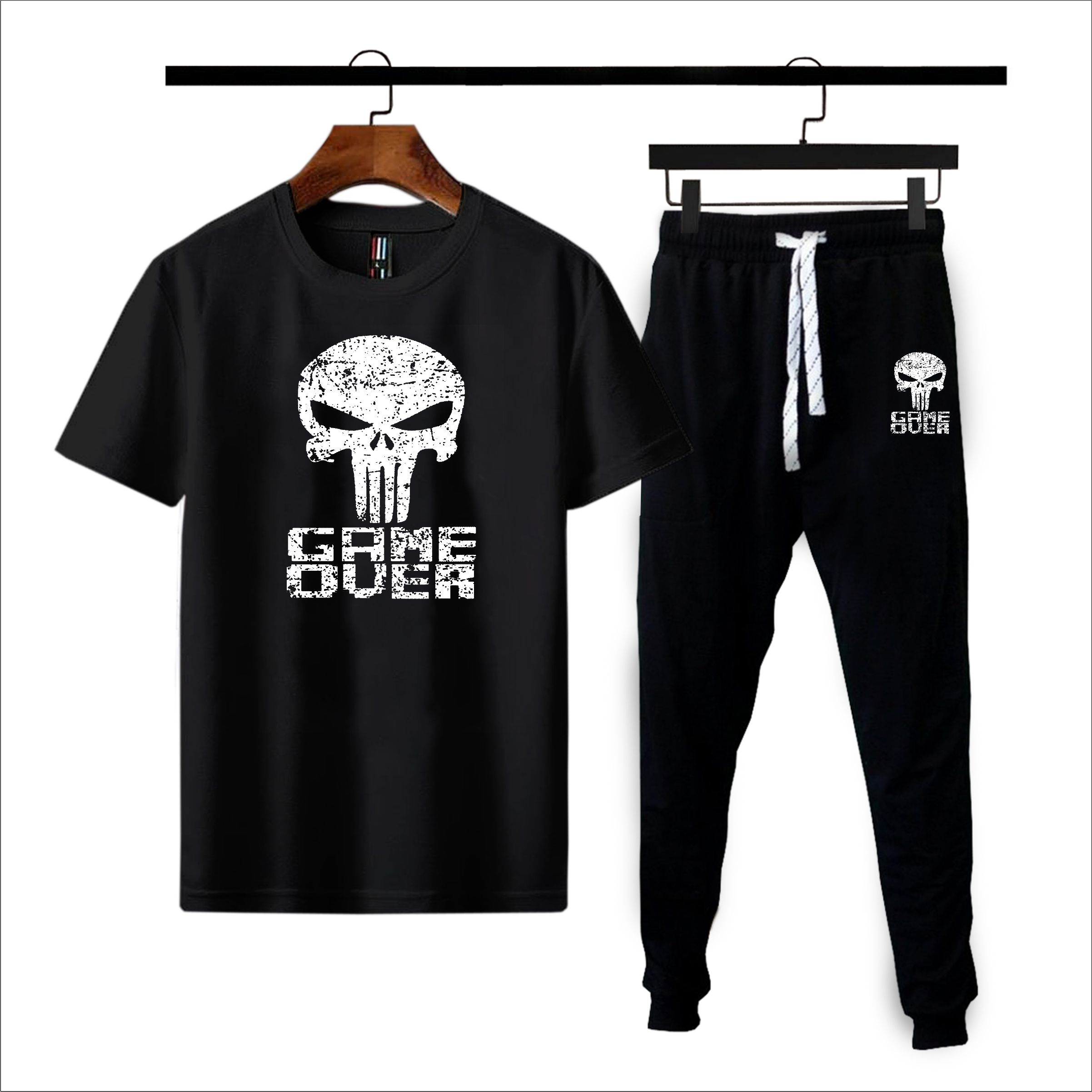Game Over Printed Tracksuit For Men & Boys - Soft and Comfortable Fabric T Shirt & Trouser Printed Tracksuit