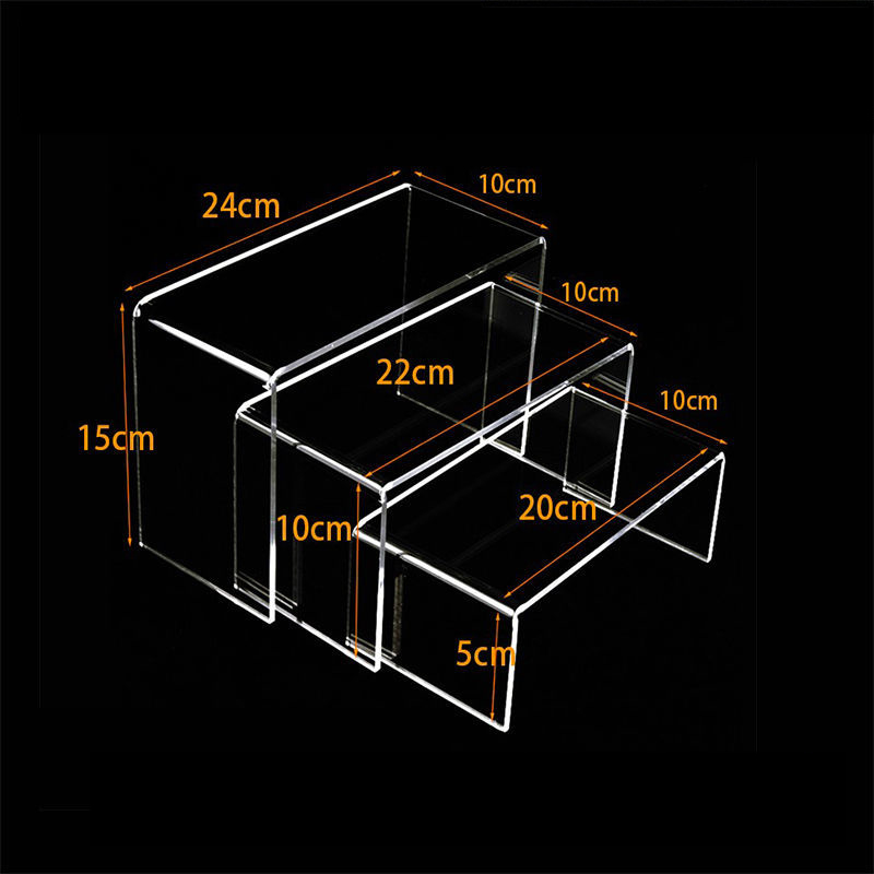 Acrylic Display Riser Stands for Jewlerry, Cosmetics and Action Figure Showcase