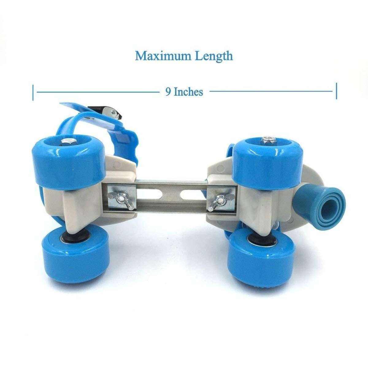 Adjustable Quad Speed Roller Skates Double Row Wheel Shoes multicolours
