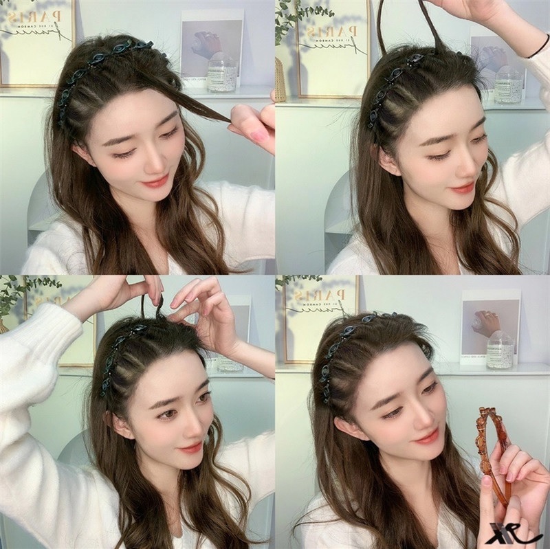 7-Piece Hair Styling Set - Braiding Comb, Hair Clips, Hair Pins, Hair Bows, Hair Ties, Hair Accessories for Women and Girls