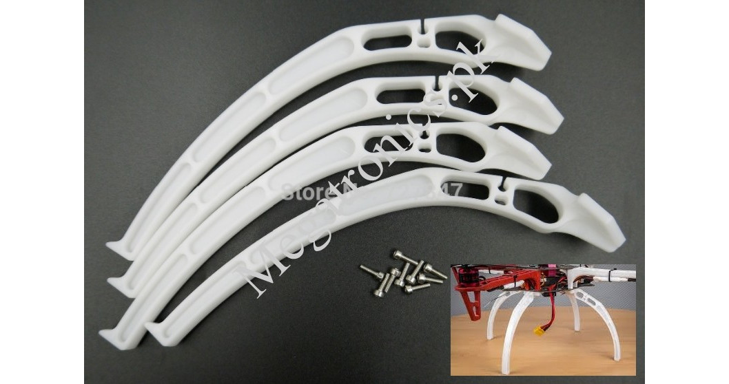 tall White Landing Gear skid Multirotor Quadcopter legs DJI F450 F550 SK480
