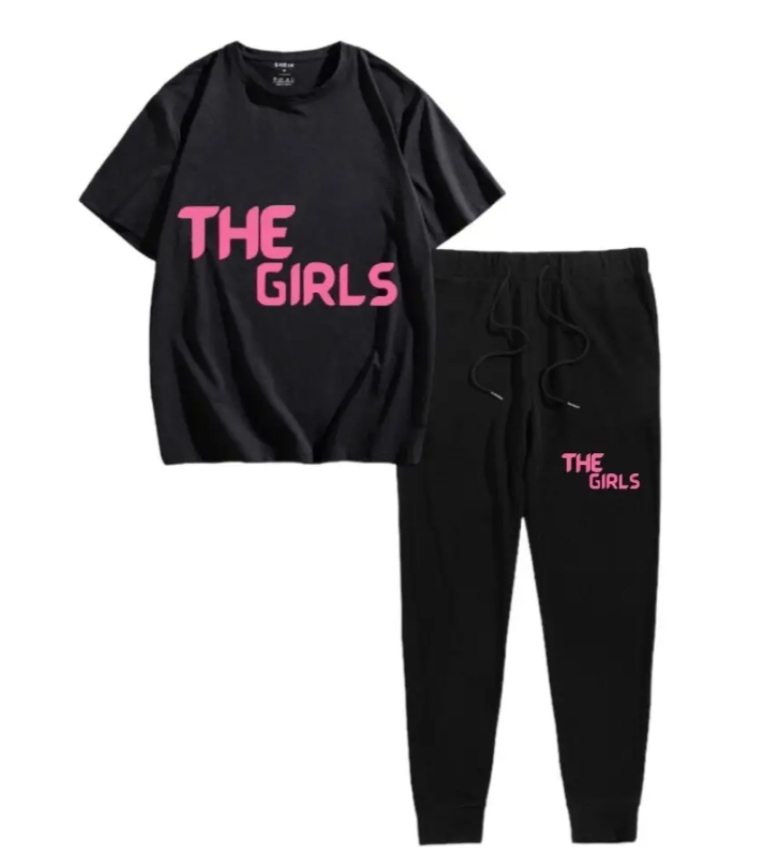 New The Girls Printed Tracksuit for Women&Girls summer Collcetion
