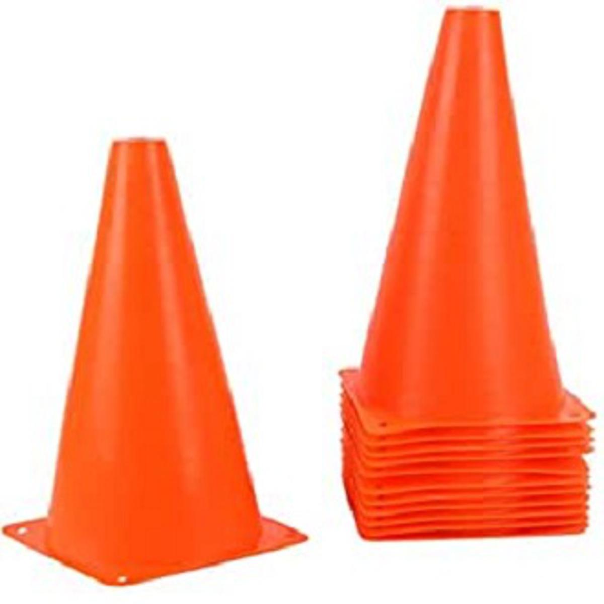12 Pcs 6" Pvc Sports Agility Cones Soccer Football Training