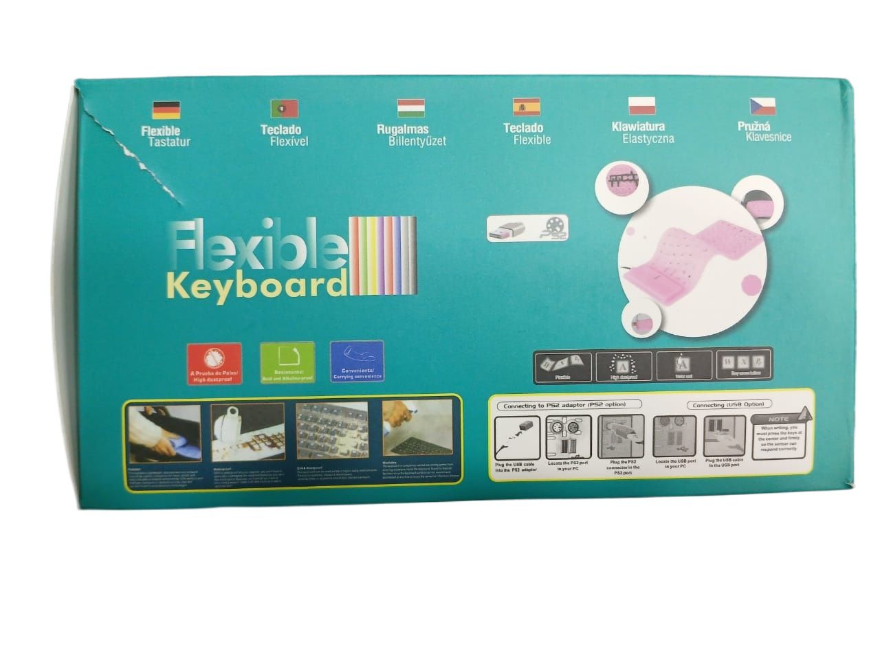 109 Keys Portable Foldable Wired USB Silicone Waterproof Keyboard for Laptop/Computers