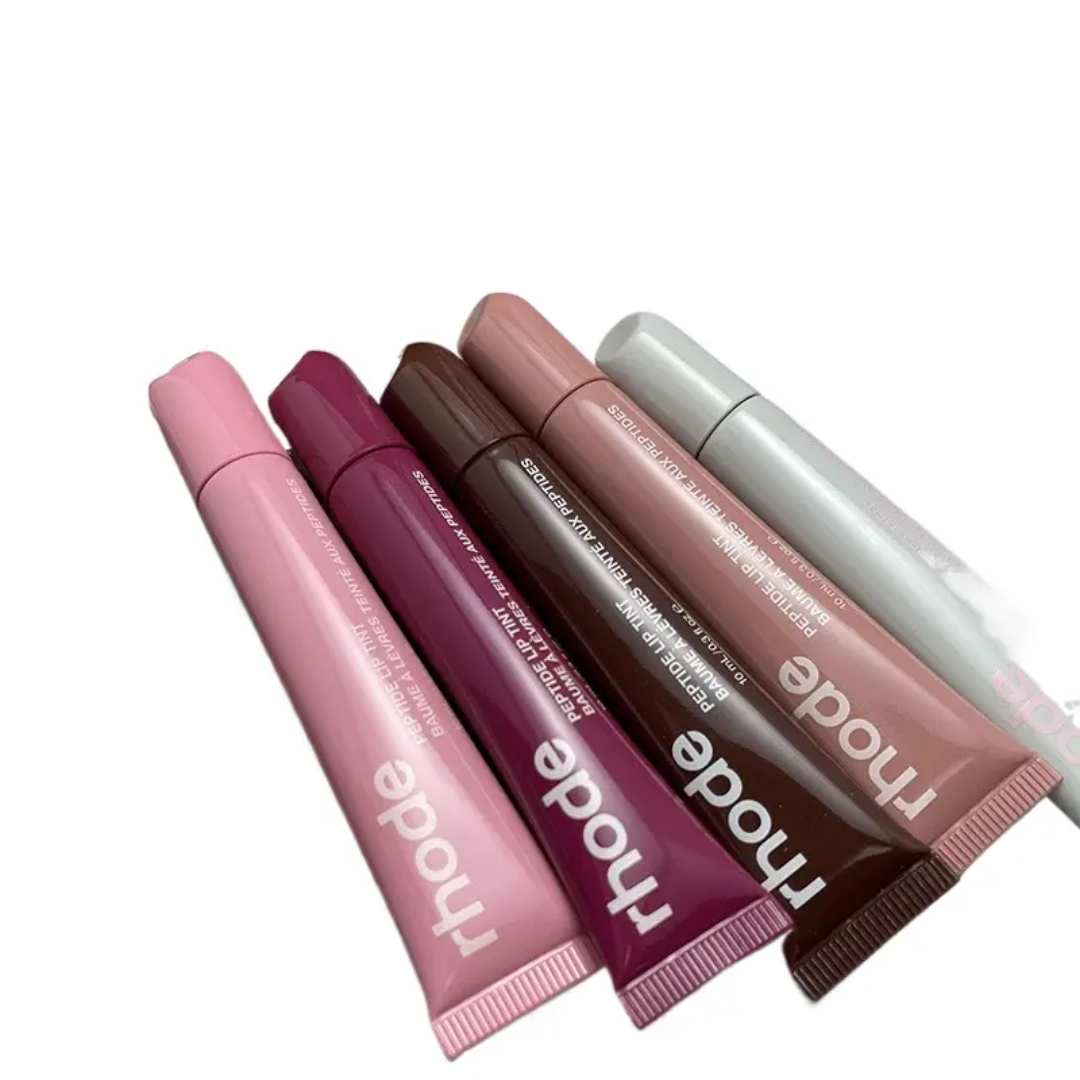 Rhode LipTint Peptide Finest Dupe | Long Lasting Non-Stick Lip Plumper Shea Butter Lip Gloss | Velvet Mirror Finish Orignal Lip Tint Set | Moisturizing Hydrating Lipstick,Lip Oil,Lip Balm | Tint For Lips & Cheeks All-in-One Lip Care Makeup ( 8 Shades )
