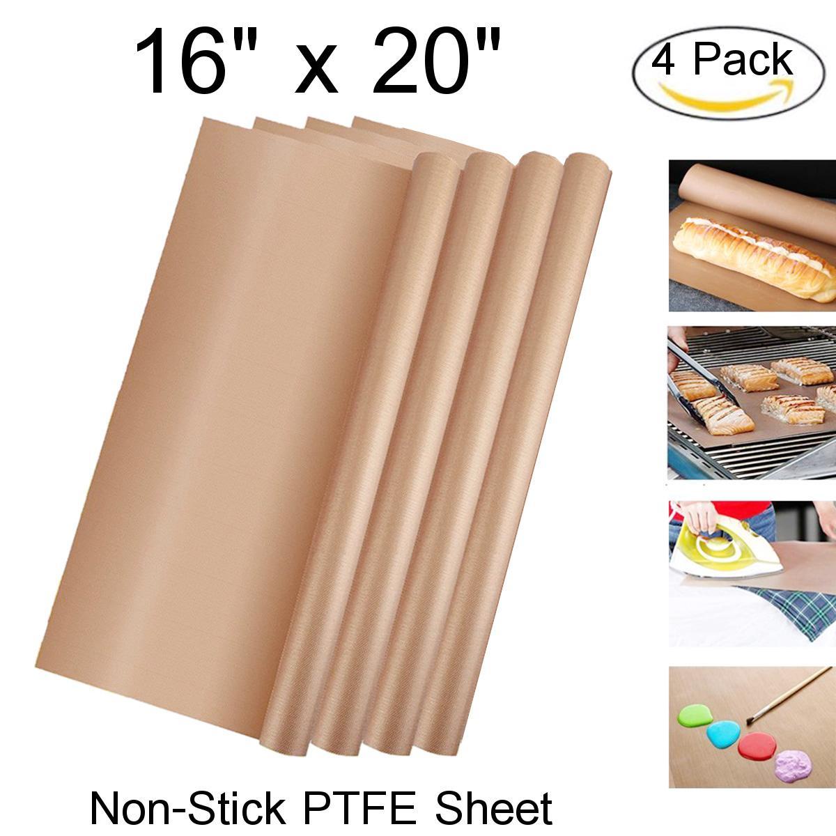 3 Pieces PTFE Sheet Heat Press Resistant Transfer Paper Heat Resistant Craft Mat NonStick