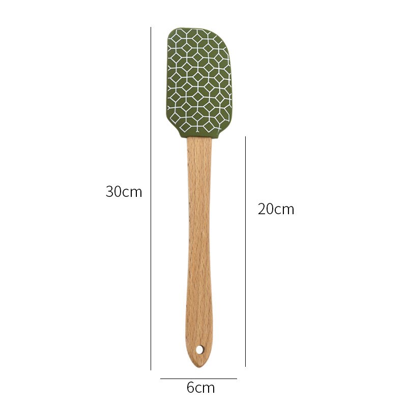 Geometric Silicone Spatula Cake Scraper Cream Mixing Spatula Kitchen Gadgets Heat-Resistant Utensils Cake Brush Kitchen Tools