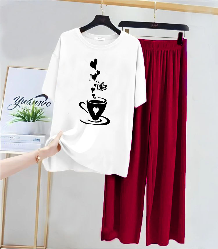 Night suit night wear lounge wear  flapper style night dress t shirt and flapper for women