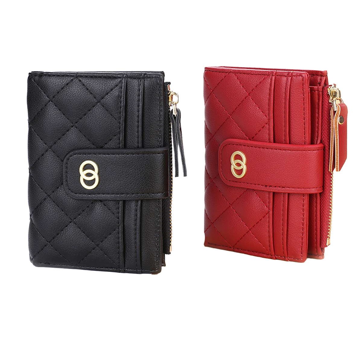 New Women's Wallet Leather Purse for Female Card Holder Small Bag with Zipper Coin Purses for Women