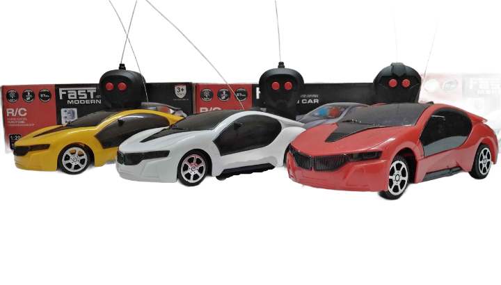 Remote Controlled Fast Modern Car 3D Light for Kids (Multi Colors)