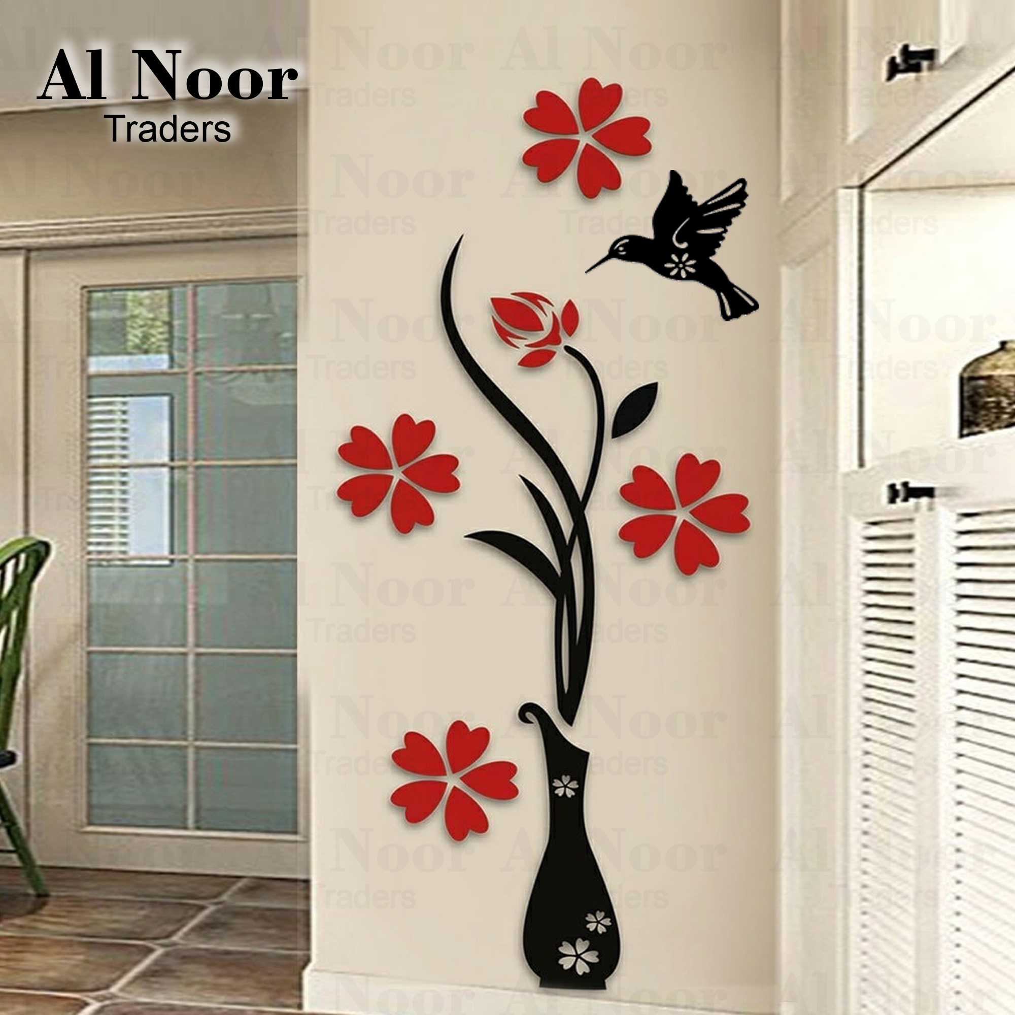 Flower Vase Wooden Wall Art For Room Hall Decorating I Wooden Wall Art I Room Decorating Wall Art I Wall Art Designs I New Wall Art For Office