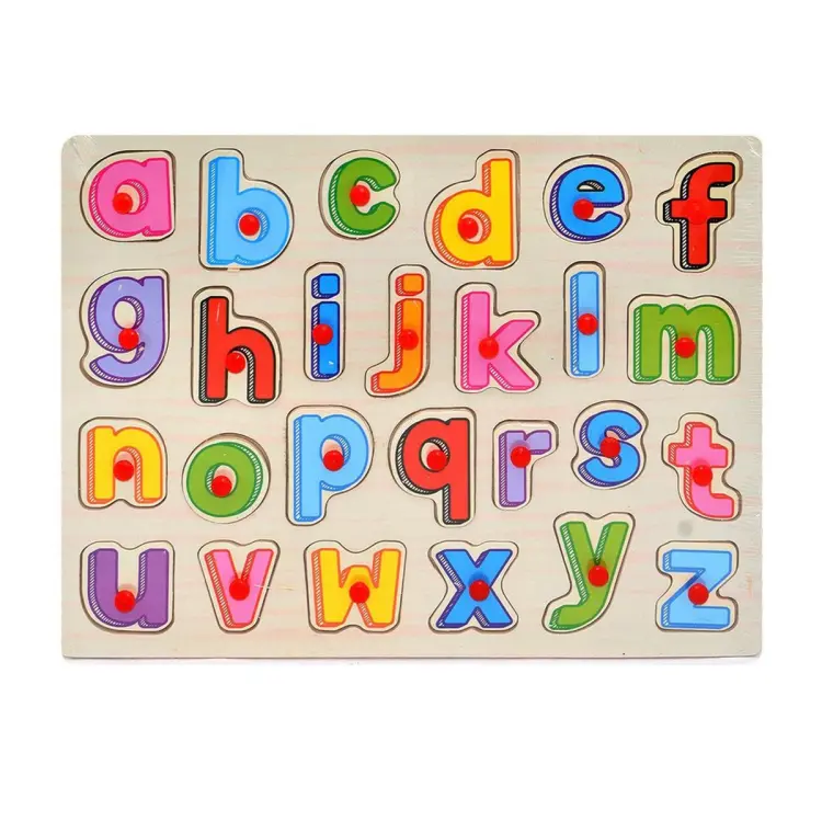 Wooden alphabet cheap peg puzzle