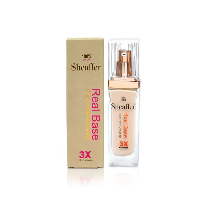 Sheffer Real Base Water Proof Oil Control 3X Coverage (Shade-Ivory)