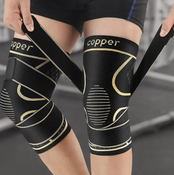 1PC Sports Knee Pad Support Fitness Gear Basketball Volleyball Brace Tennis Cycling Protector Men Pressurized Elastic Knee Pad