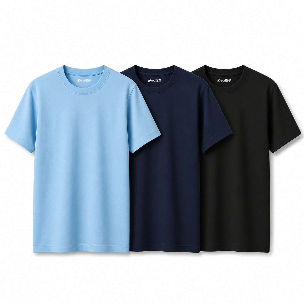 Pack Of 3 Mens Round Neck Half Sleeves T Shirts