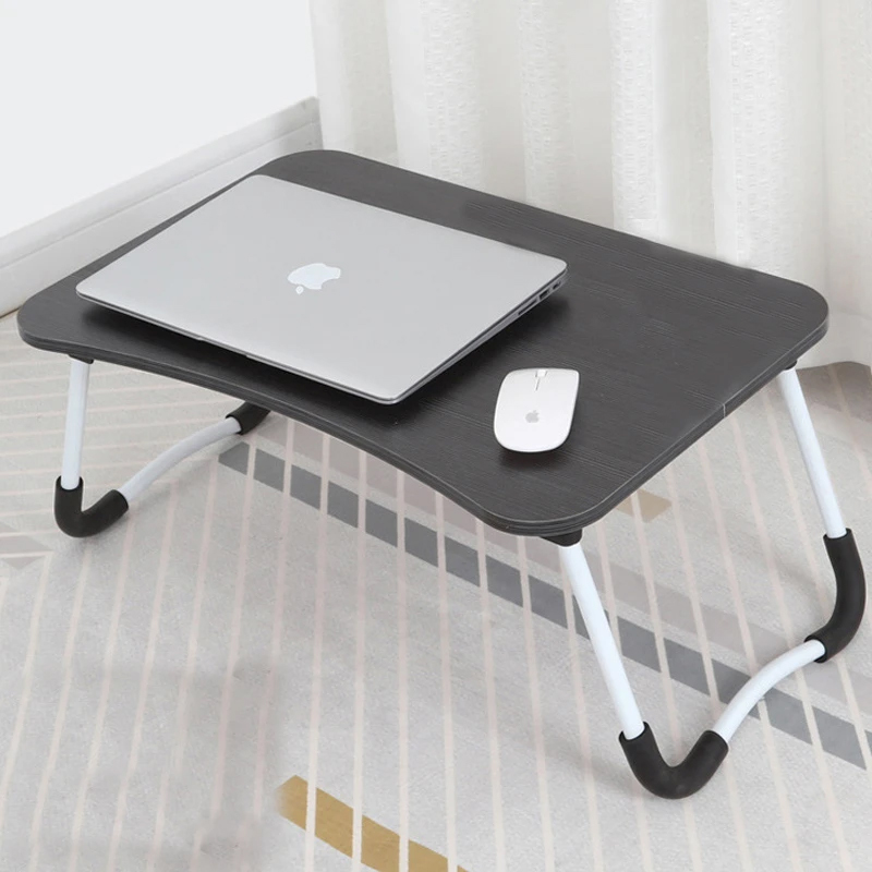 Dormitory Bed Desk Folding Laptop Bed Table foldable gaming breakfast laptop study table thick wood beautiful design non skid kids homework office desk home desk reading table multipurpose cup holder and notebook stand