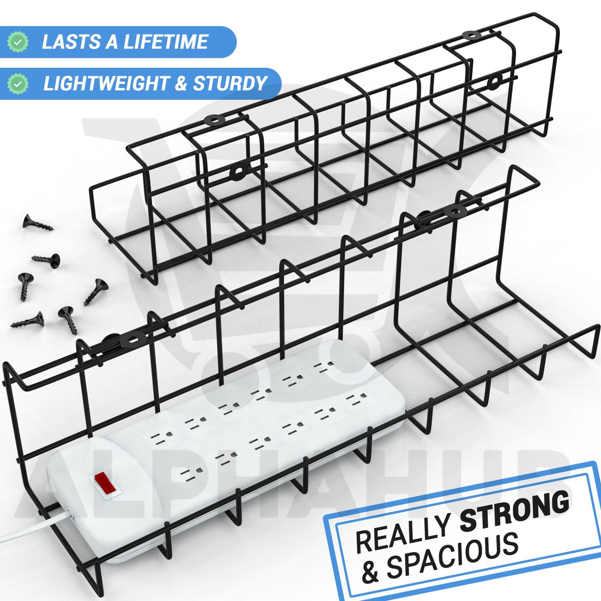 Best Quality Under Desk Cable Management Tray Power Supply Wire Organizer for Computer and TV