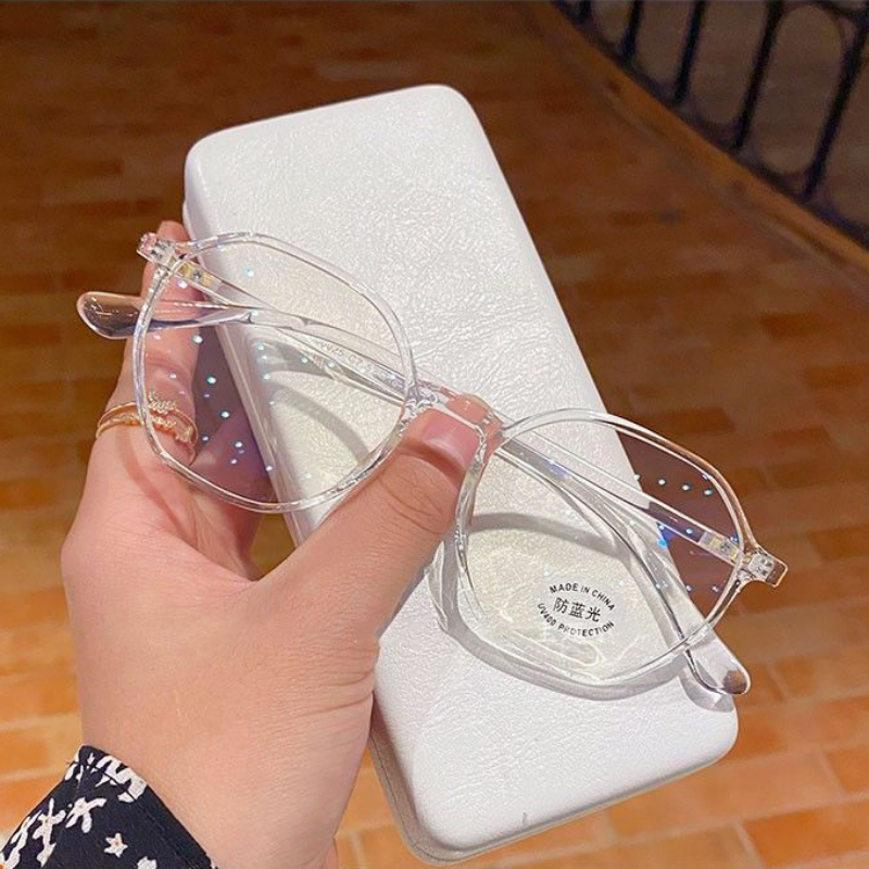 Transparent Lightweight Anti Glare UV Eyeglasses For Men and Women White Glasses for Boys and Girls