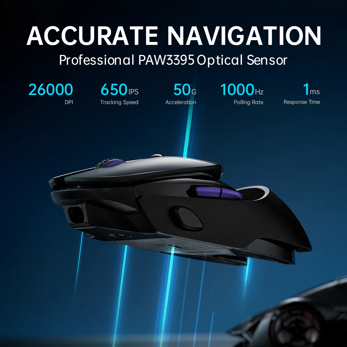RAPOO VT960 PRO Wired & Wireless Gaming Mouse 26000 DPI with 9 Programmable Buttons Aluminum Alloy Design OLED Display 19 e2dd117685e0c174bc9f0d397483e215