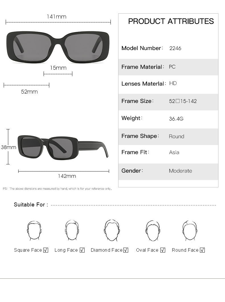 Classic Rectangle Leopard Frame Sunglasses For Women