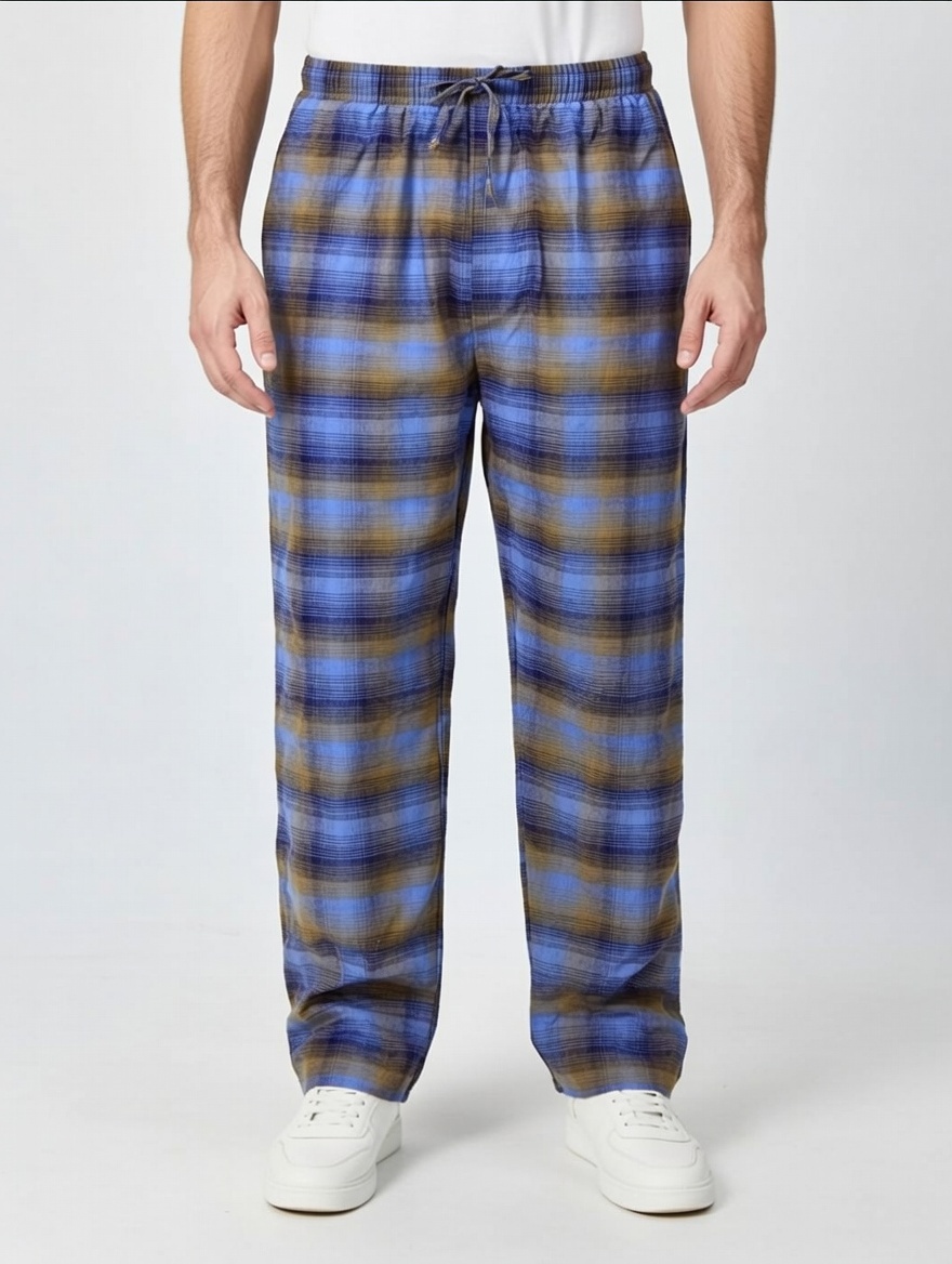 Men Casual Wear Cotton Drawer Checked Style