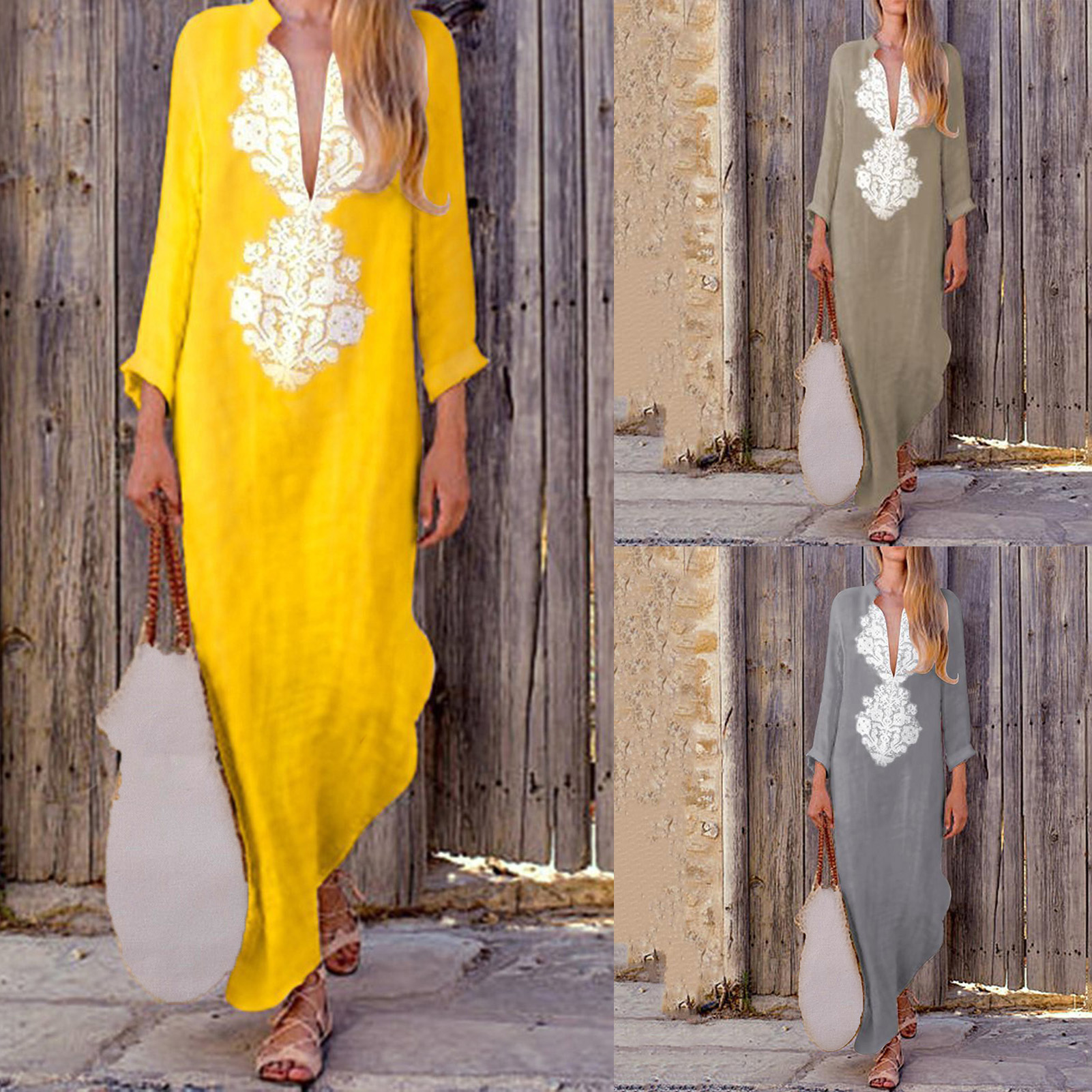 Casual Dress Loose Lace Pattern Women 