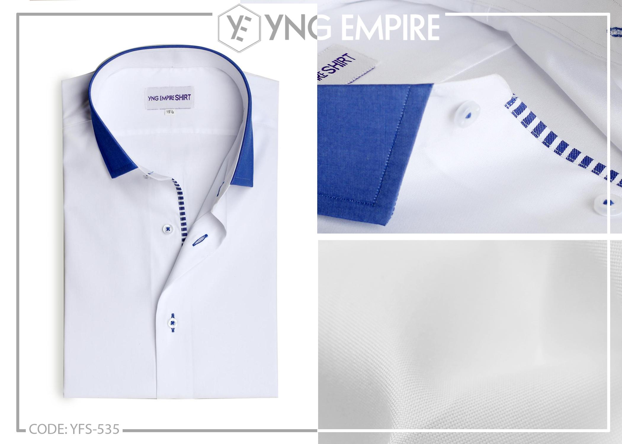 YNG White Premium Egyptian Cotton Formal Shirts For Men