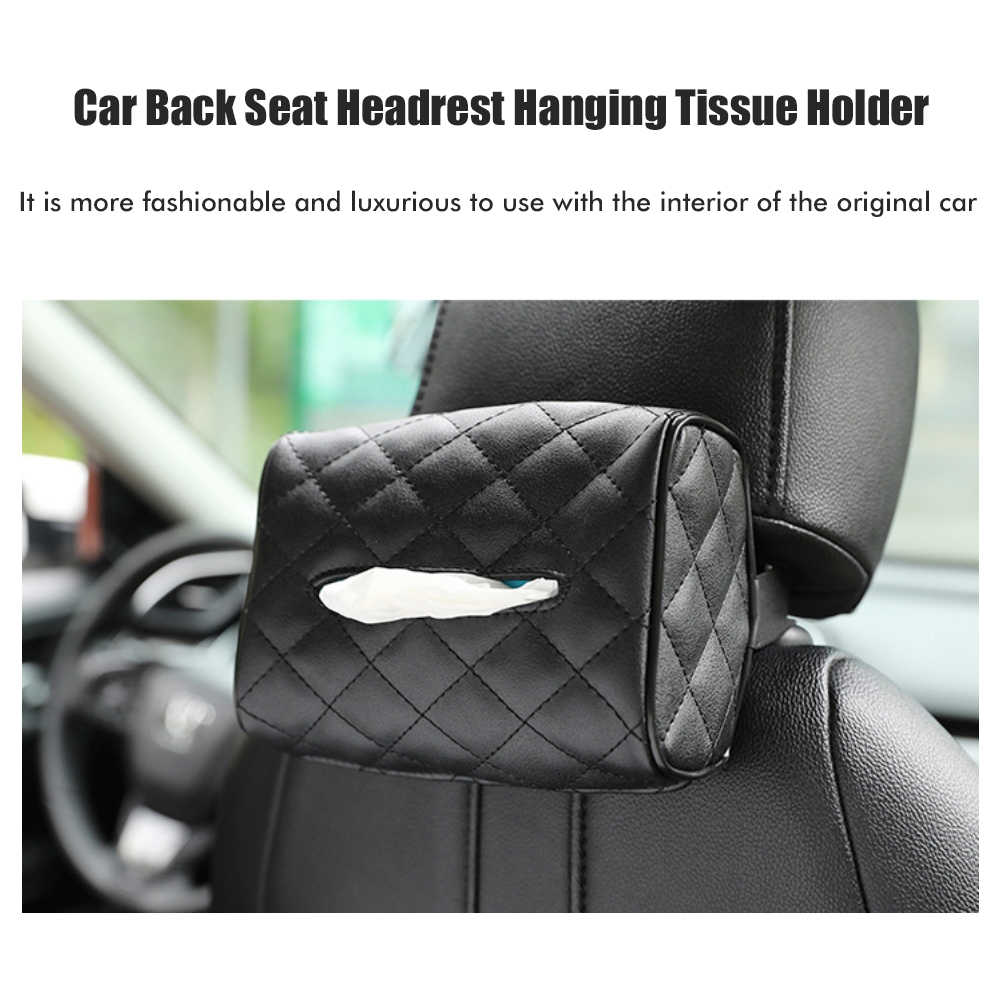 Upgraded Car Tissue Holder - Premium PU Leather Car Tissue Box Cover - View #7