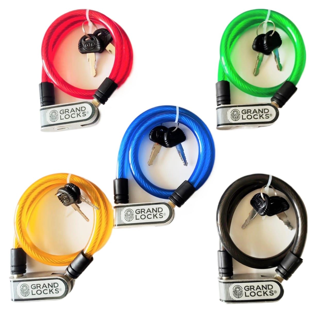 Grand Locks Wire Lock Heavy Duty for Safety wirelock Steel Wire inside For Motorcycle, Bike, Kitchen, Garage