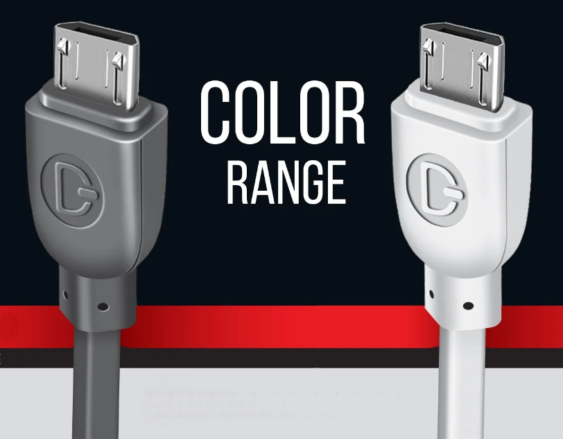 Original 4 in 1 Fast Wire / DANY SA-1 Standard Android Cable - Micro High-Speed USB Charging Cable - High Quality Fast Charging Cable For Android Mobile Phones - Best Data Cable (8600) for Phones - With Data Transfer Feature - White Color - 1000MM Length