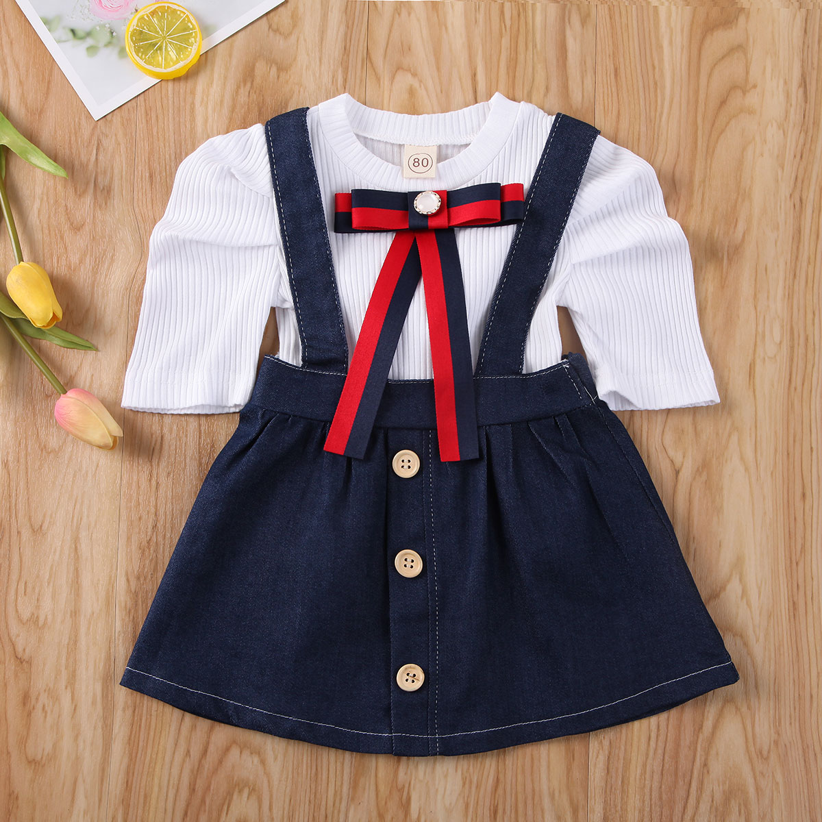newborn denim dress
