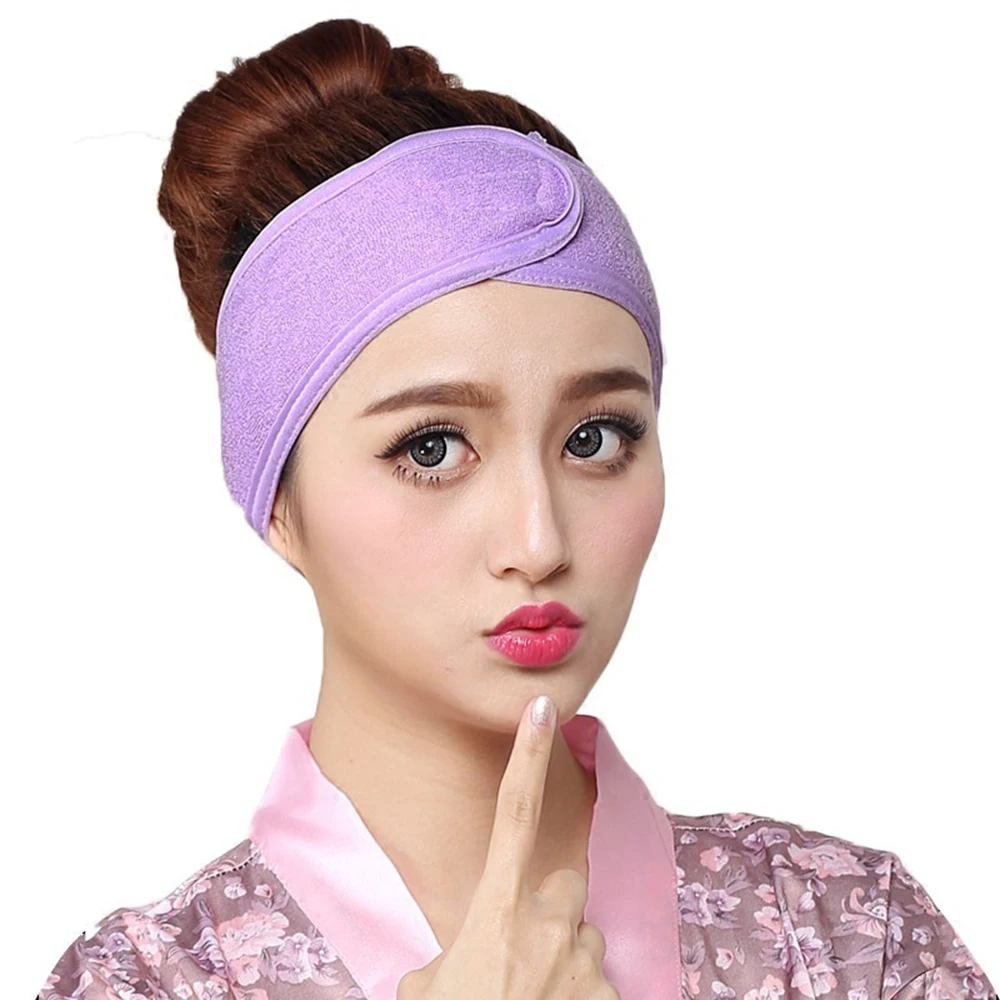 Headband accessories bath makeup hair wrap towelings headband salon spa face beauty washing tools adjustable elastic stretch Pack of 2 price in Pakistan