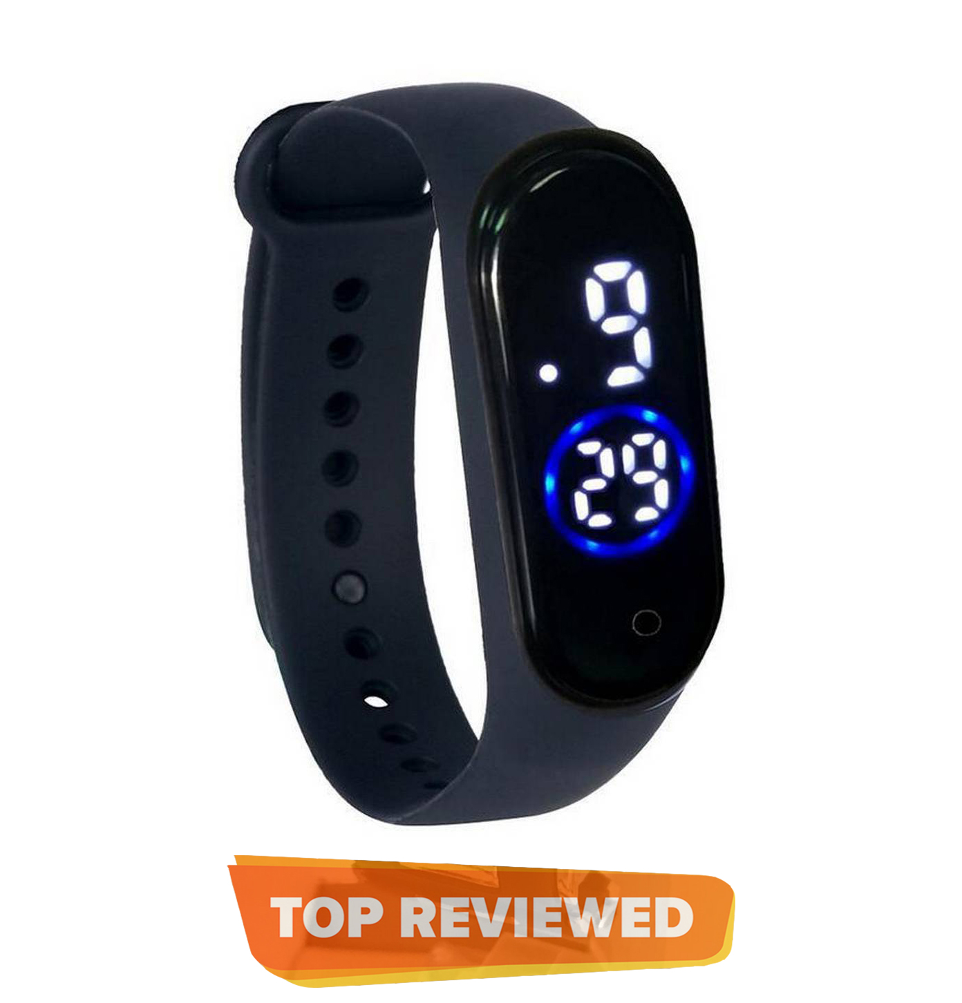 LED Smart Digital Touch Screen display Plastic Belt Wrist Watch for unisex