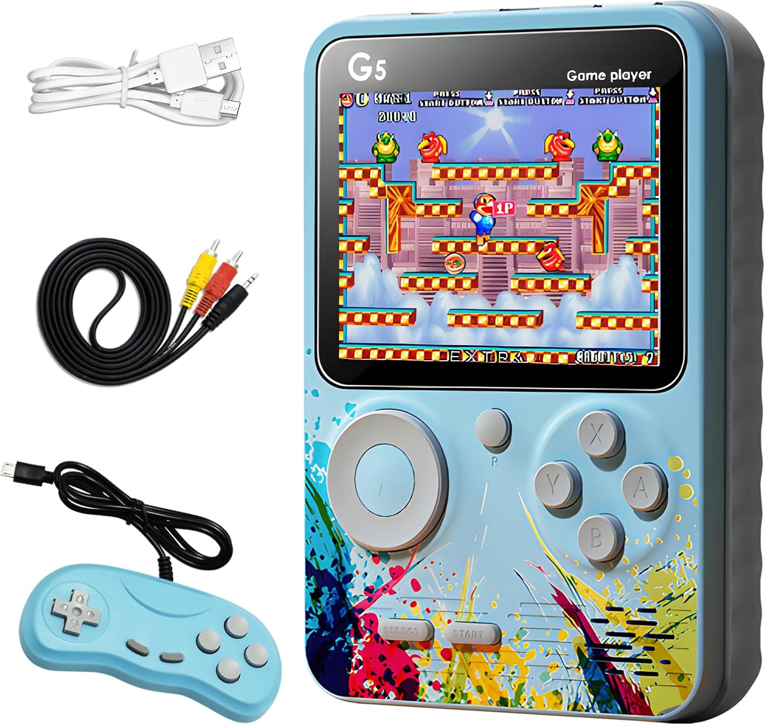 G7 Console Game Box 666 in 1 with Handle Controller (Gameboy Mainan)