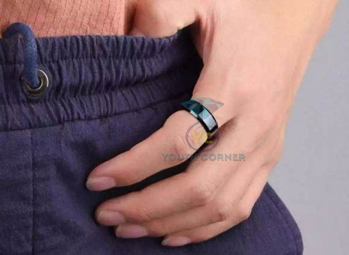 Youth Corner Black Titanium Men Ring For Boys - Never Fade Never Scratch