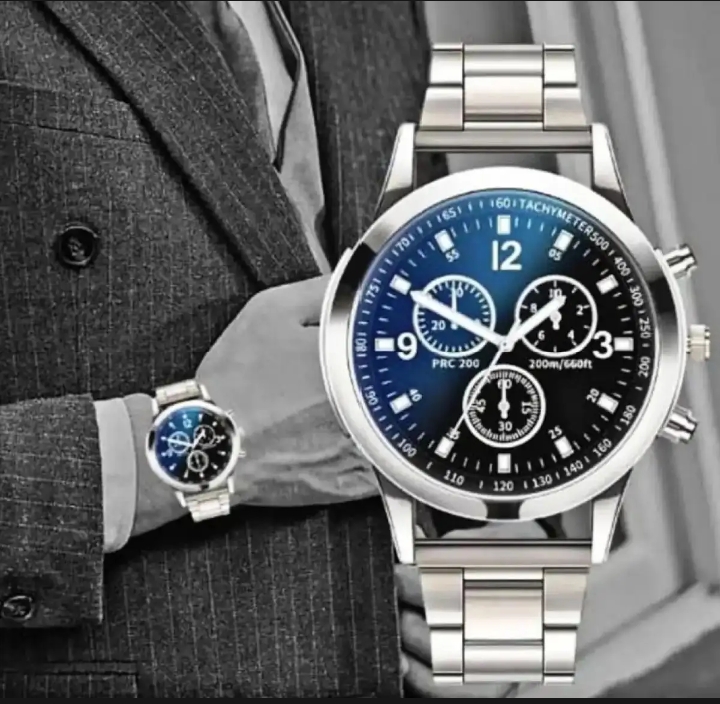 business steel straps round dial wrist watches hand watch-silver watch- men watches-watch for boys-watch for men-watch for kids-watch for young's-watch for boys stylish-branded-watch