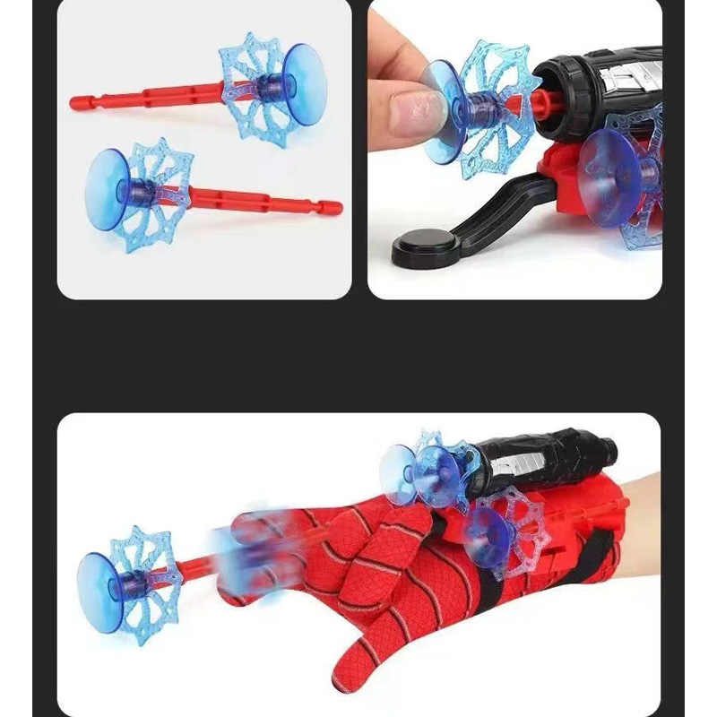 Spider web shooter- Spiderman Web -Shooter Toy Kids Plastic Spiderman Launcher Gloves Wrist Toys Set Gift For Kids Spider Web Shooting Game