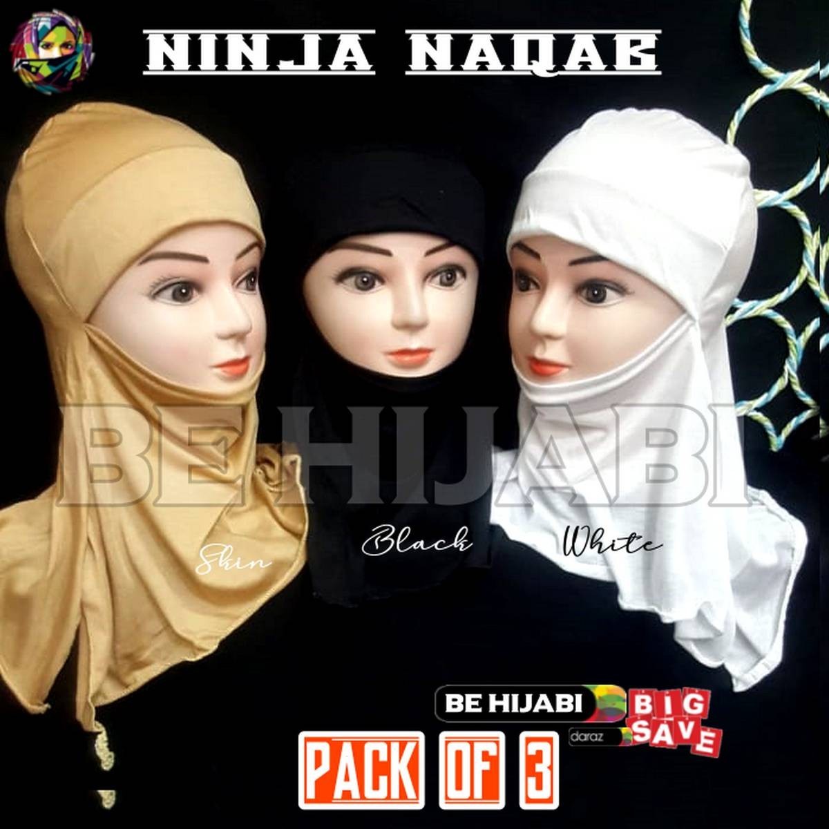 Ninja Naqab Hijab Cap Best Quality - Be 