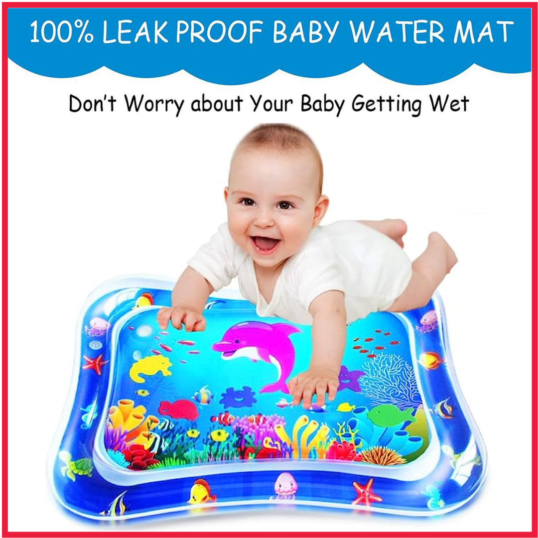 Baby Water Play Mat, Inflatable Tummy Time Mat for Infant and Toddlers of 3 to 24 month Kids, Strengthen Your Baby's Muscles