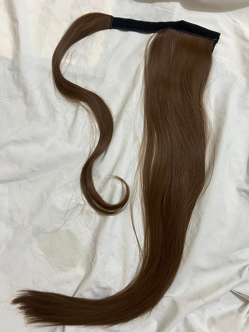 Women Hairpiece Long Straight Clip In Ponytail Pony Tail Hair Extension Wig