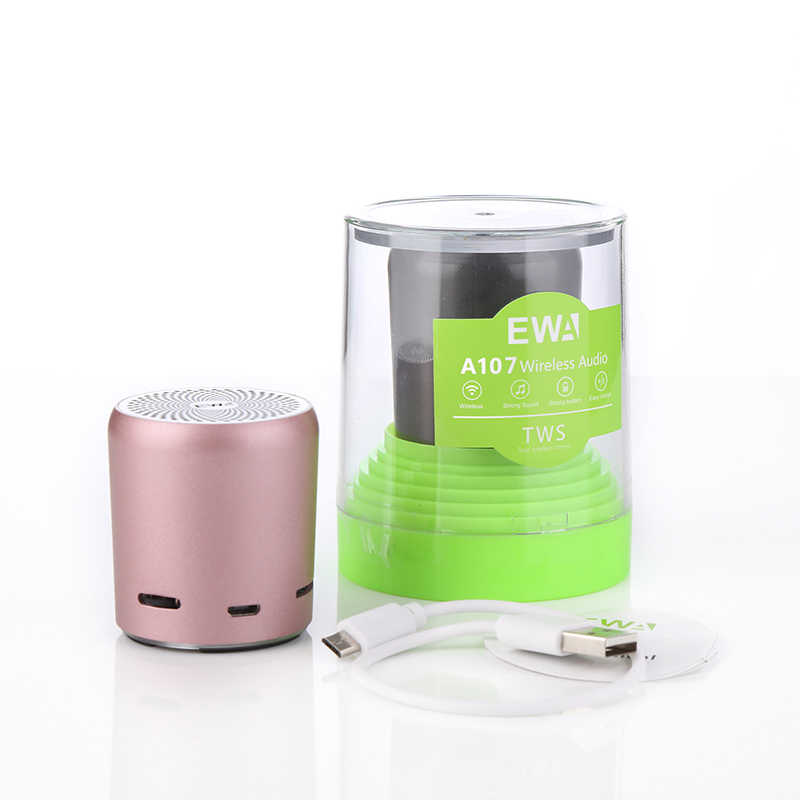 EWA A107 Mini Metal Bluetooth Speaker, True Wireless Stereo(TWS), Bass ...