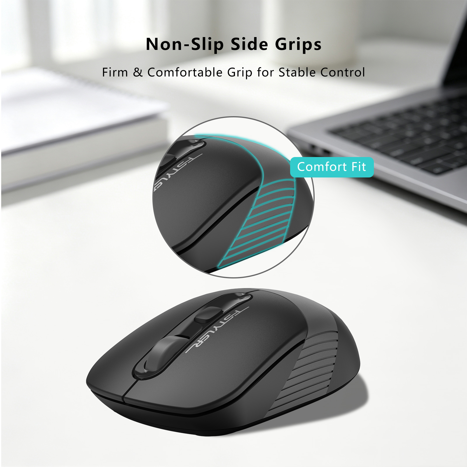 A4Tech FG10S FSTYLER - New Edition with Silent Clicks - 2.4G Wireless Mouse - 2000 DPI