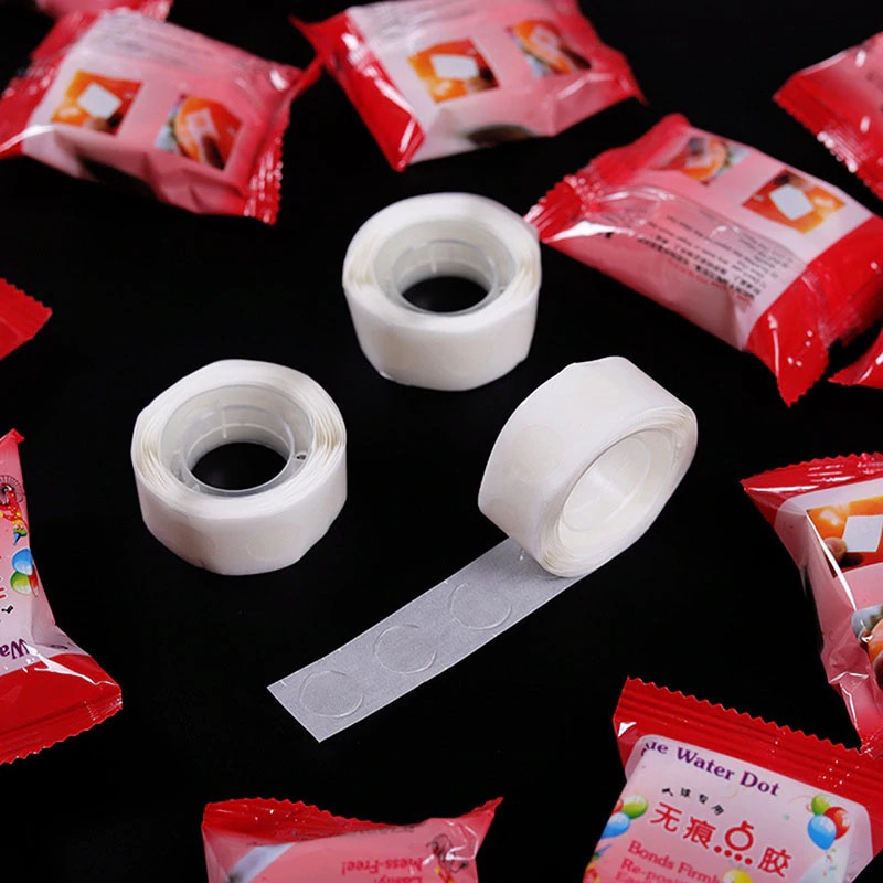 100 Glue Dots Fakee Nails Sticker Transparent Double Sided Adhesive Tapes Stickers Falsee Nail Tips Extension Stick Tools.