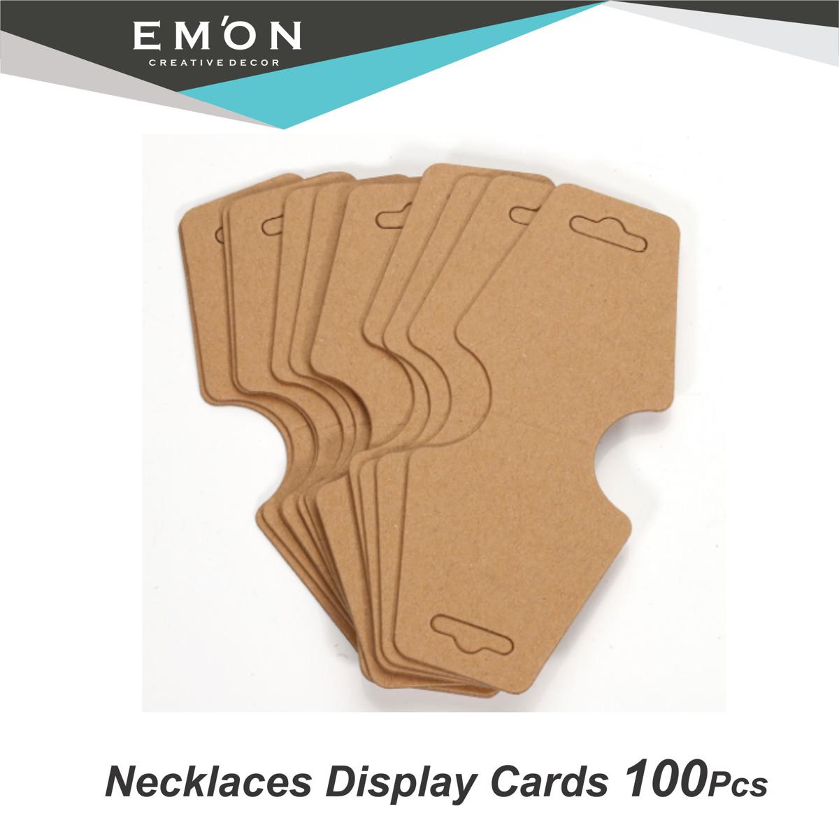 50/100Pcs Kraft Jewelry Display Tags | Hanging Earring & Necklace Display Cards | DIY Jewelry Packaging Tags | Craft Cardboard Hangers for Earrings, Necklaces & Bracelets