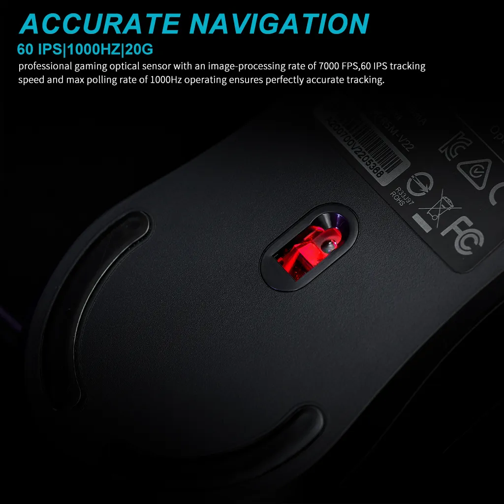 RAPOO V16RGB Optical Wired Gaming Mouse 12800 Dpi Ergonomic Design Onboard Memory 6 Programmable Buttons 17 e3a833e6a40cefd99bf6fc657598eee2