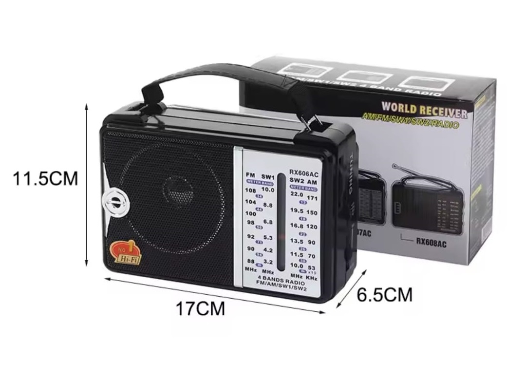 Portable FM/TV/AM/SW1/SW2 4 BAND High Sensitivity Radio