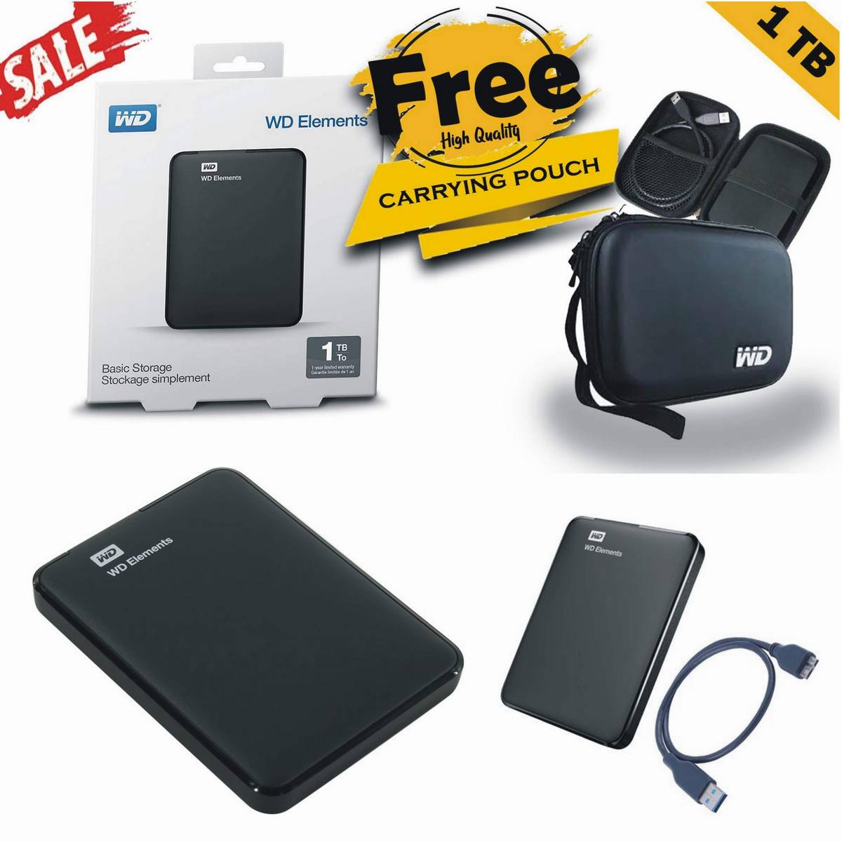 Portable hard drive 80GB 120GB 160GB 250GB 320GB 500GB 640GB 750GB 1TB  2TB External hdd 2.5inch USB 3.0 Hard Drive Disk (With Pouch)