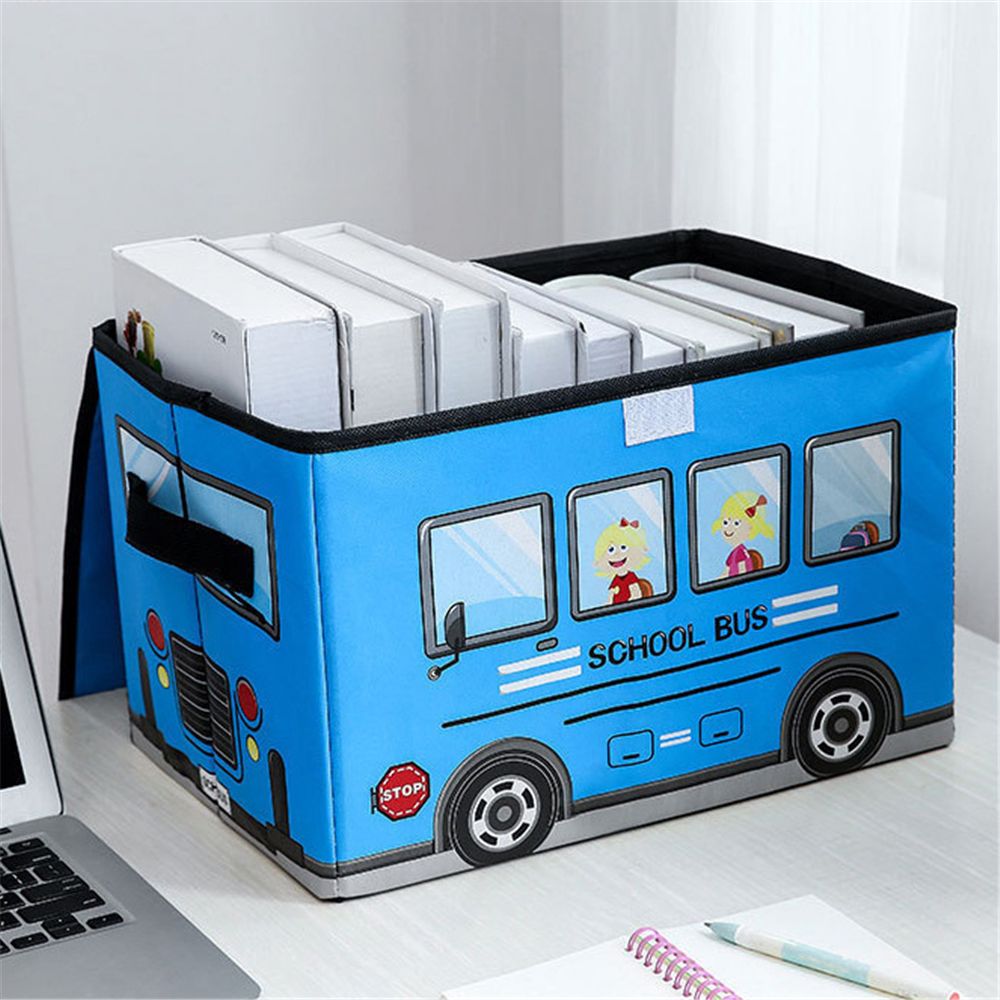 Abrish Home Tex Bus Design  Folding Storage Bins Quilt Basket Kid Toys Organizer Storage Boxes Cabinet Wardrobe Storage Bags