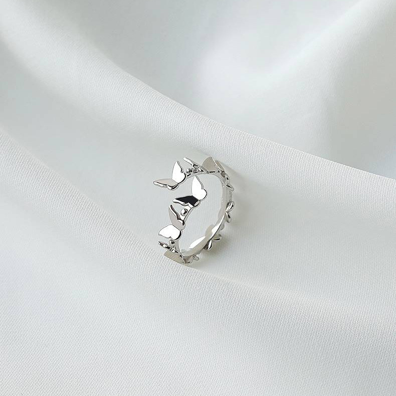 Korean Fashion 925 Sterling Silver Openwork Engagement Finger Rings for Women Jewelry