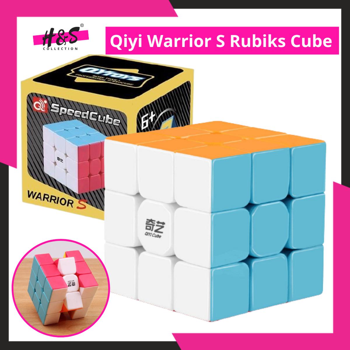 Stickerless 56mm Qiyi Warrior S Rubiks Cube 3x3 - Magic Speed Cube Puzzle Toys